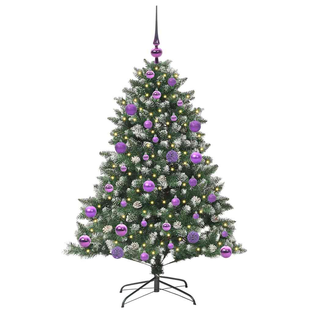 Kunstkerstboom Groen 85 x 85 x 120 cm PVC en Plastic en Staal