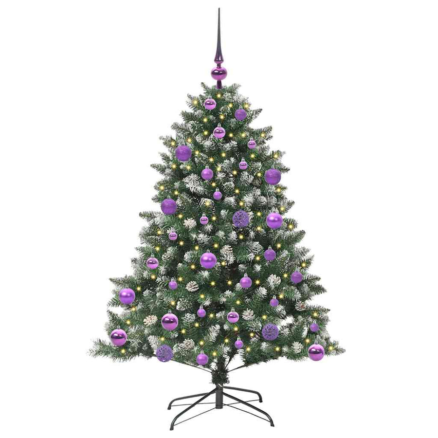 Kunstkerstboom Groen 85 x 85 x 120 cm PVC en Plastic en Staal
