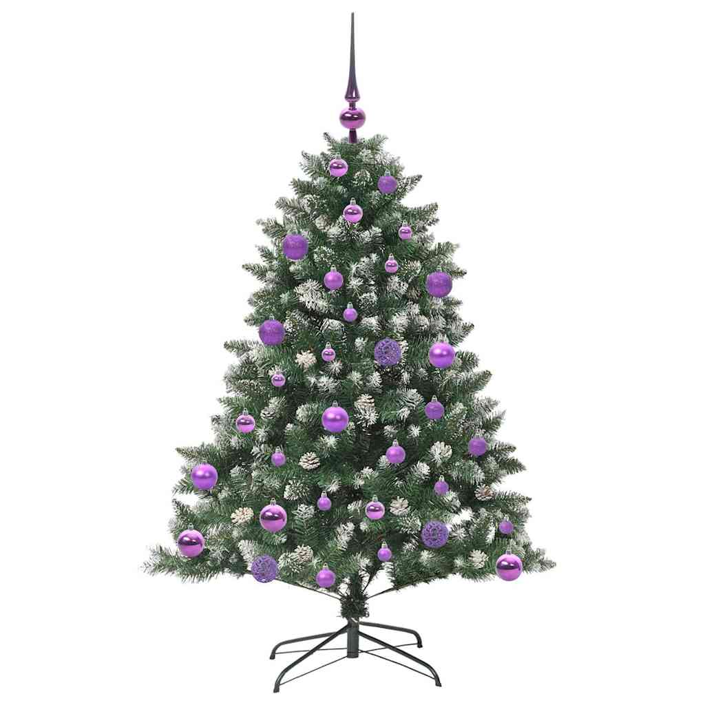 Kunstkerstboom Groen 85 x 85 x 120 cm PVC en Plastic en Staal
