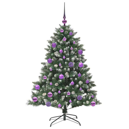 Kunstkerstboom Groen 85 x 85 x 120 cm PVC en Plastic en Staal