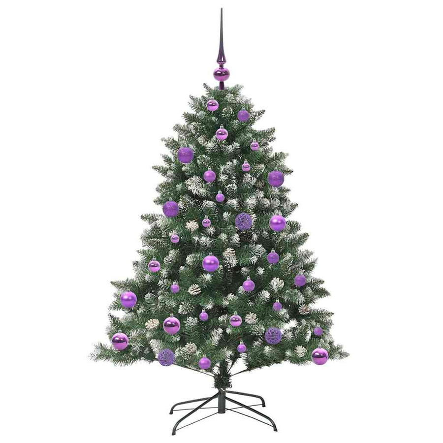 Kunstkerstboom Groen 85 x 85 x 120 cm PVC en Plastic en Staal