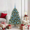 Kunstkerstboom met 150 LED Groen 120 cm PVC en Plastic en Staal