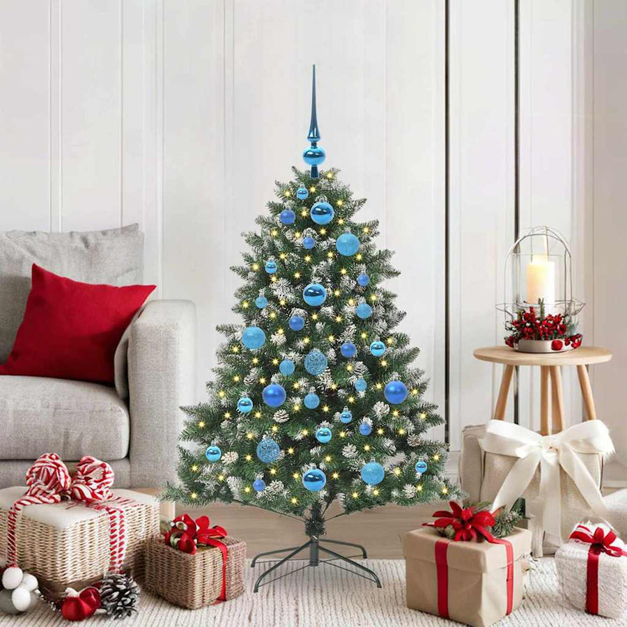 Kunstkerstboom Groen 85 x 85 x 120 cm PVC en Plastic en Staal