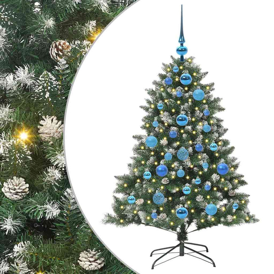 Kunstkerstboom Groen 85 x 85 x 120 cm PVC en Plastic en Staal