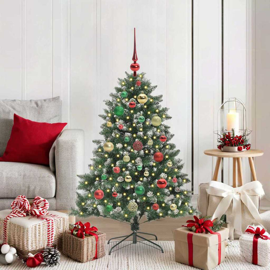 Kunstkerstboom Groen 85 x 85 x 120 cm PVC en Plastic en Staal