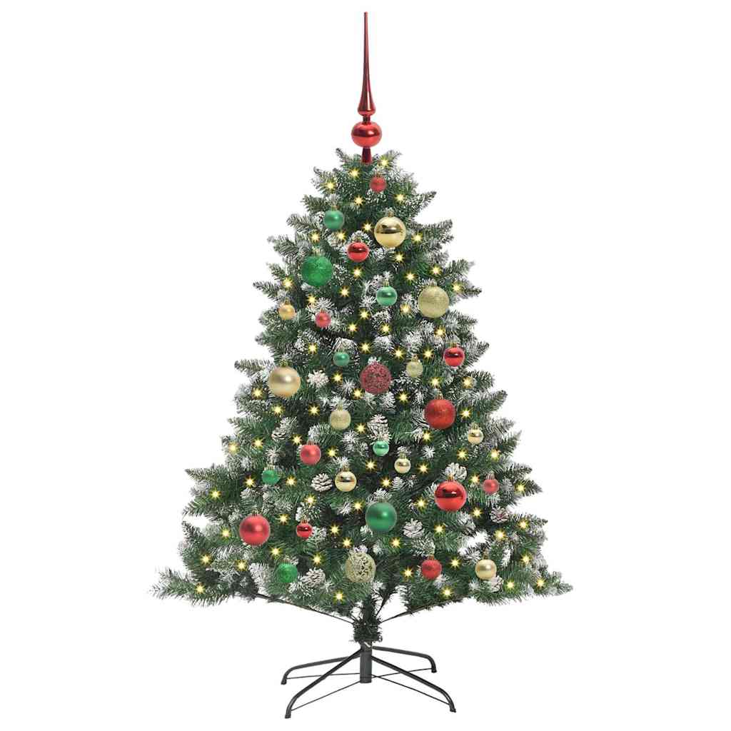 Kunstkerstboom Groen 85 x 85 x 120 cm PVC en Plastic en Staal
