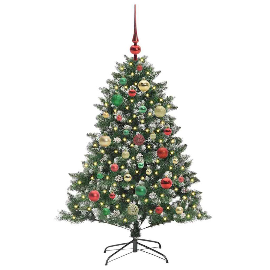 Kunstkerstboom Groen 85 x 85 x 120 cm PVC en Plastic en Staal