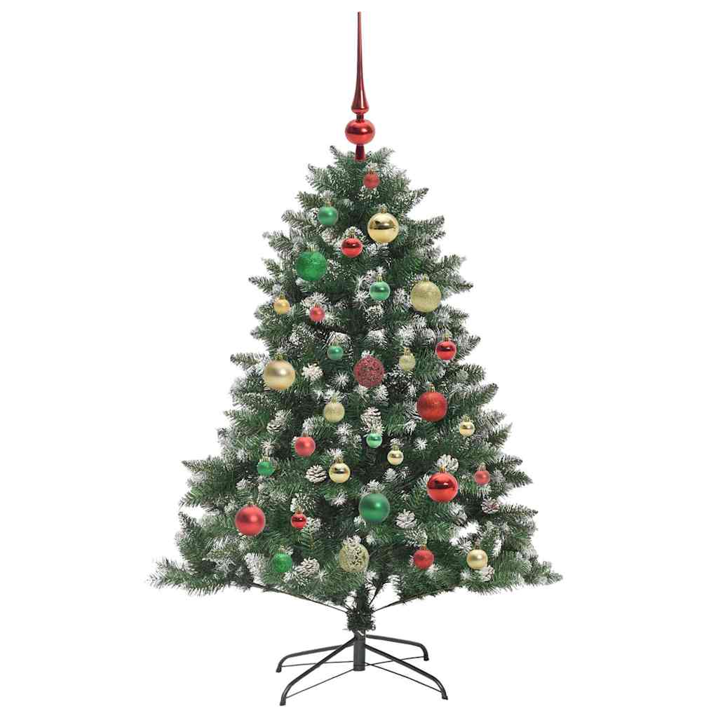 Kunstkerstboom Groen 85 x 85 x 120 cm PVC en Plastic en Staal