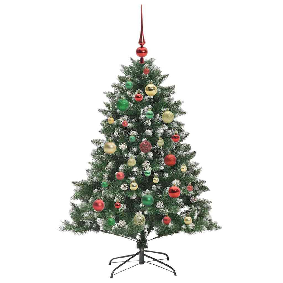 Kunstkerstboom Groen 85 x 85 x 120 cm PVC en Plastic en Staal