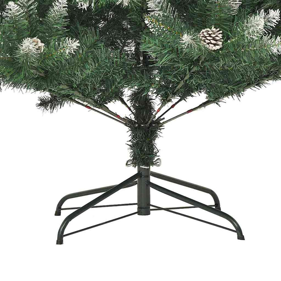 Kunstkerstboom met LED -striplichten Groen 150cm PVC