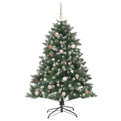 Kunstkerstboom met LED -striplichten Groen 150cm PVC