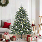 Artificial Christmas Tree with 150 LED Green 150 cm PVC and Plastic and Steel