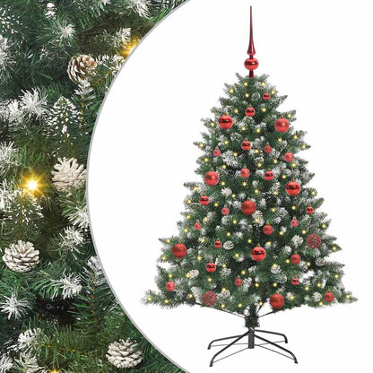 Kunstkerstboom Groen 105 x 105 x 150 cm PVC en Plastic en Staal