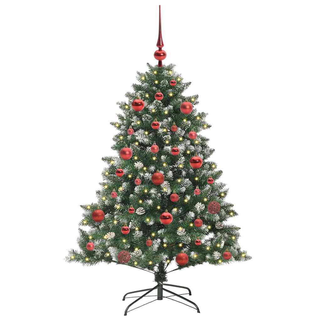 Kunstkerstboom Groen 105 x 105 x 150 cm PVC en Plastic en Staal