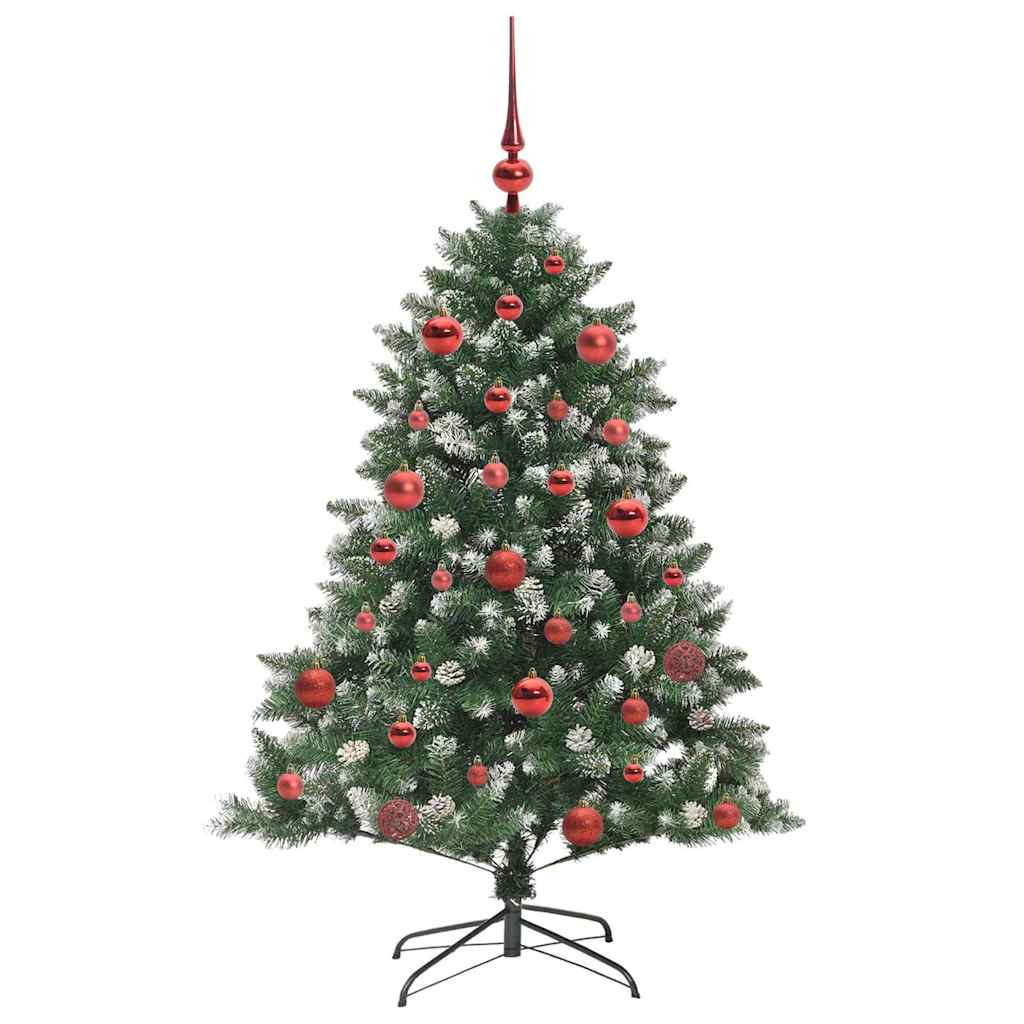 Kunstkerstboom Groen 105 x 105 x 150 cm PVC en Plastic en Staal