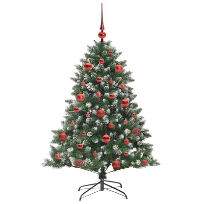 Kunstkerstboom Groen 105 x 105 x 150 cm PVC en Plastic en Staal