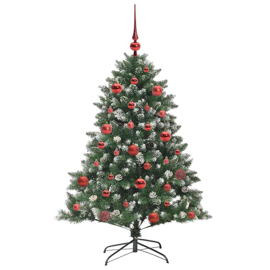 Kunstkerstboom Groen 105 x 105 x 150 cm PVC en Plastic en Staal