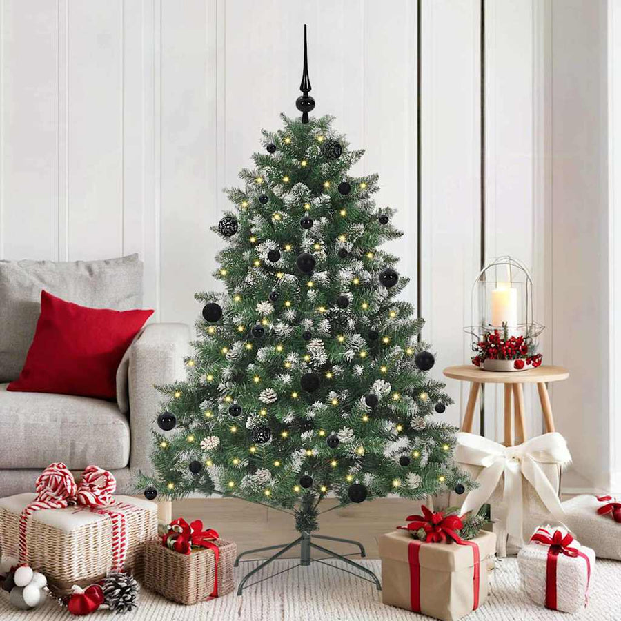 Kunstkerstboom Groen 105 x 105 x 150 cm PVC en Plastic en Staal