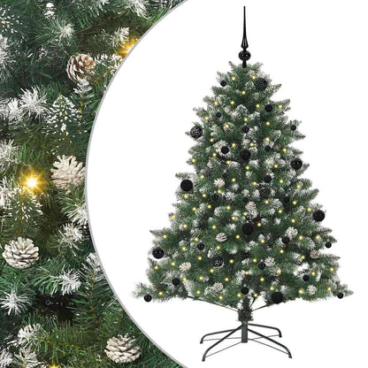 Kunstkerstboom Groen 105 x 105 x 150 cm PVC en Plastic en Staal