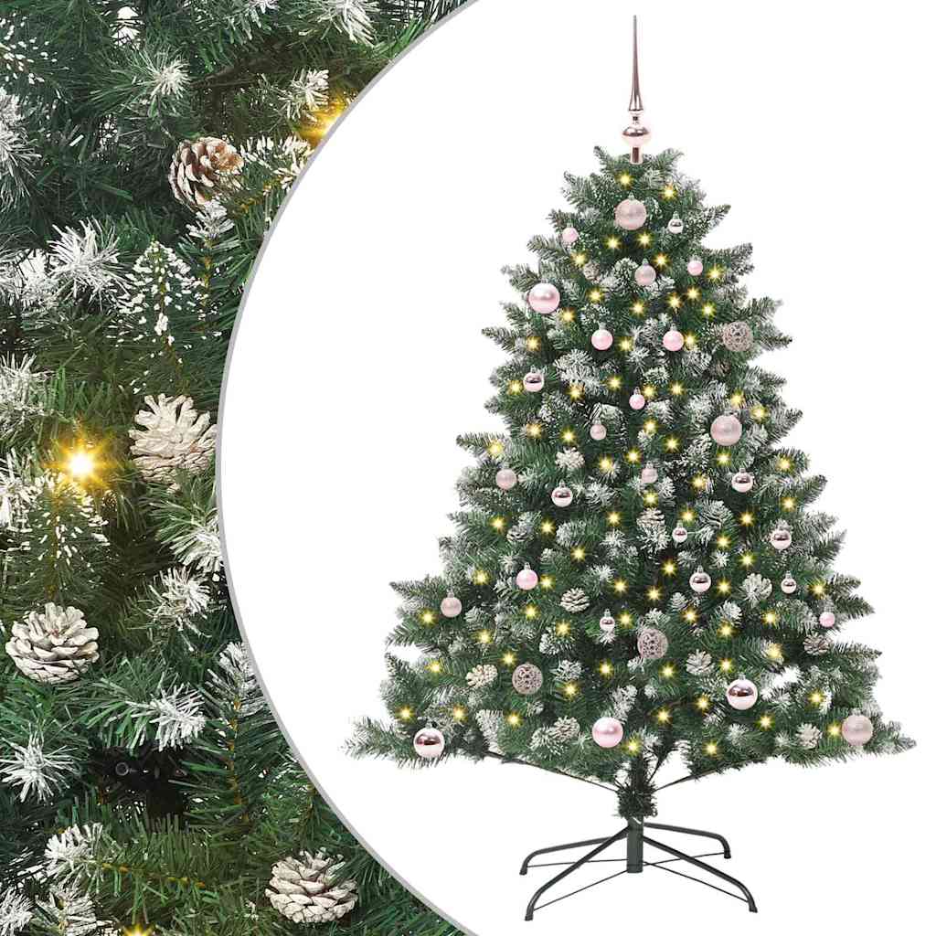 Kunstkerstboom Groen 105 x 105 x 150 cm PVC en Plastic en Staal