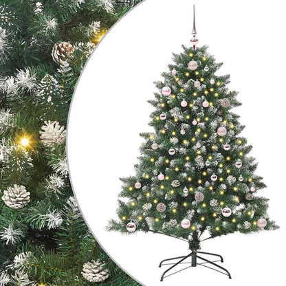 Kunstkerstboom Groen 105 x 105 x 150 cm PVC en Plastic en Staal