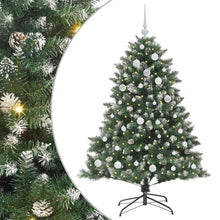Kunstkerstboom Groen 105 x 105 x 150 cm PVC en Plastic en Staal