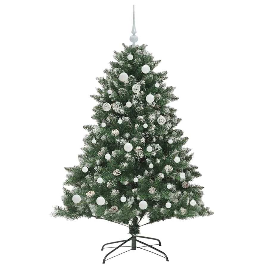 Kunstkerstboom Groen 105 x 105 x 150 cm PVC en Plastic en Staal