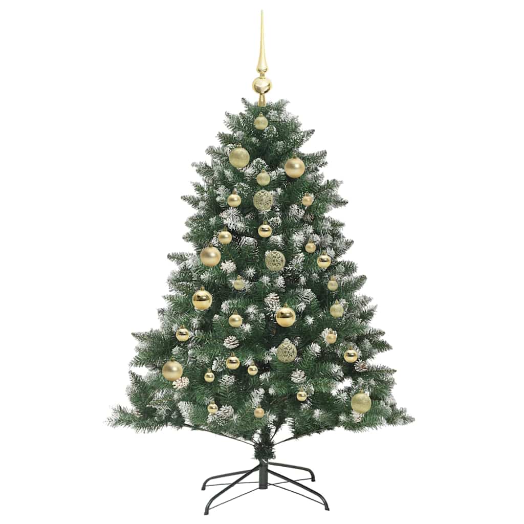 Kunstkerstboom Groen 105 x 105 x 150 cm PVC en Plastic en Staal
