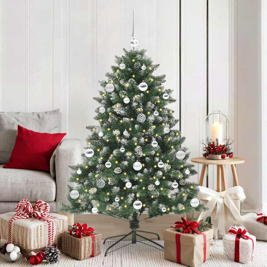 Kunstkerstboom Groen 105 x 105 x 150 cm PVC en Plastic en Staal