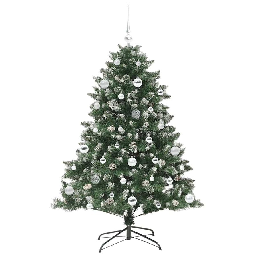Kunstkerstboom Groen 105 x 105 x 150 cm PVC en Plastic en Staal
