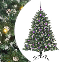 Kunstkerstboom Groen 105 x 105 x 150 cm PVC en Plastic en Staal