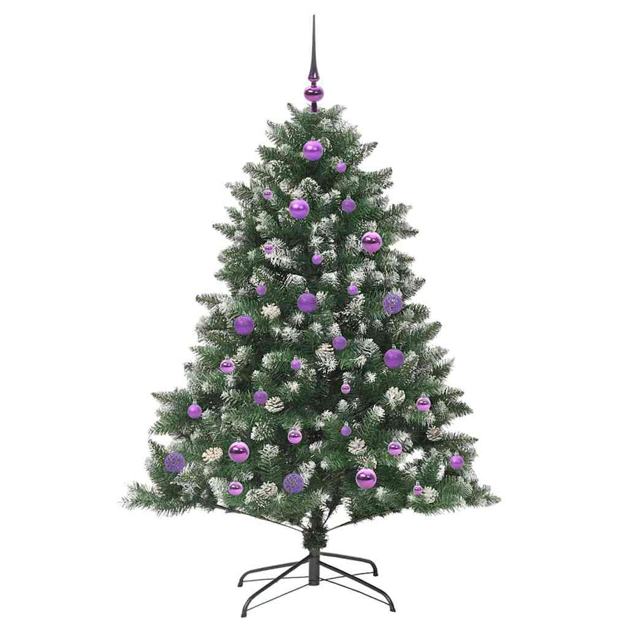 Kunstkerstboom Groen 105 x 105 x 150 cm PVC en Plastic en Staal