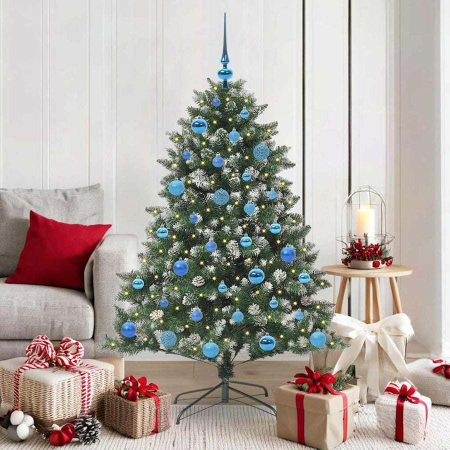 Kunstkerstboom Groen 105 x 105 x 150 cm PVC en Plastic en Staal