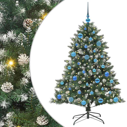 Kunstkerstboom Groen 105 x 105 x 150 cm PVC en Plastic en Staal