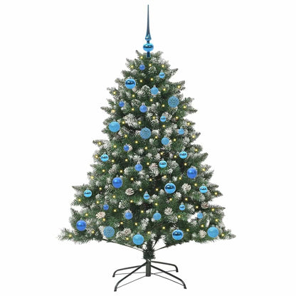 Kunstkerstboom Groen 105 x 105 x 150 cm PVC en Plastic en Staal