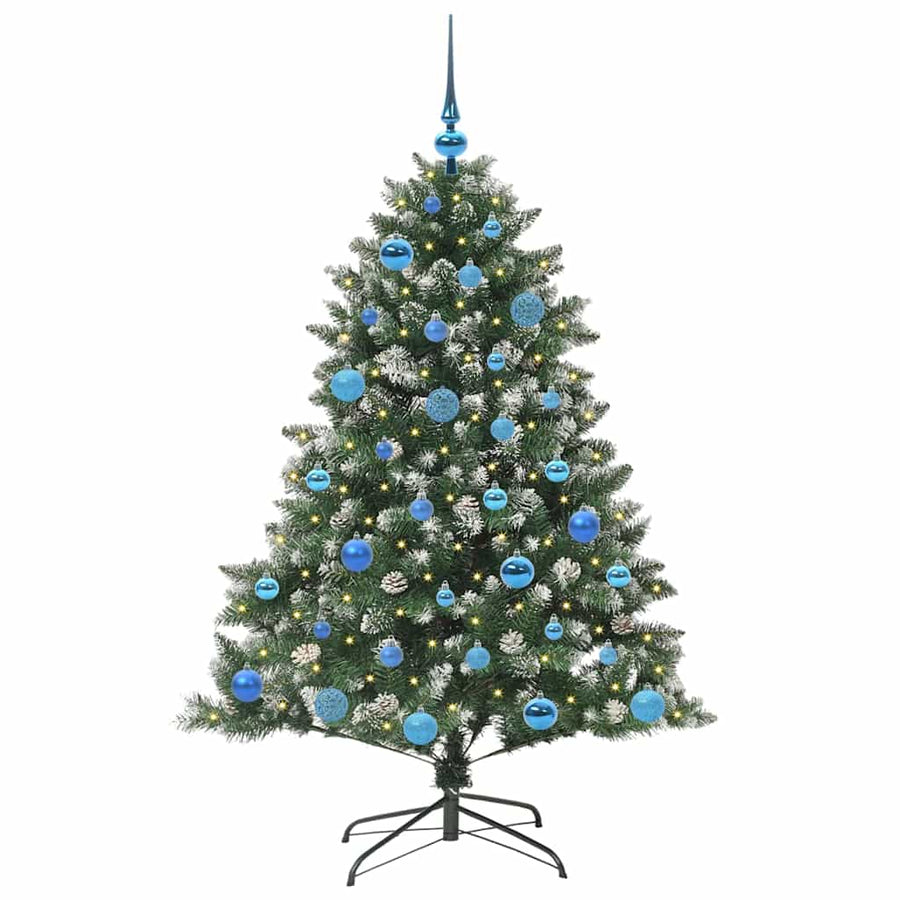 Kunstkerstboom Groen 105 x 105 x 150 cm PVC en Plastic en Staal