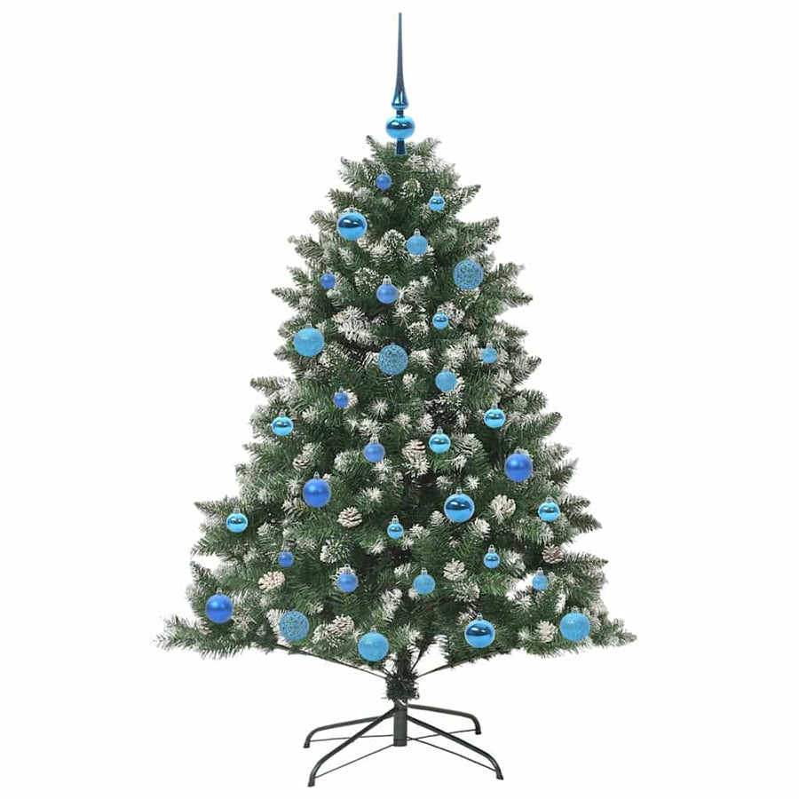 Kunstkerstboom Groen 105 x 105 x 150 cm PVC en Plastic en Staal