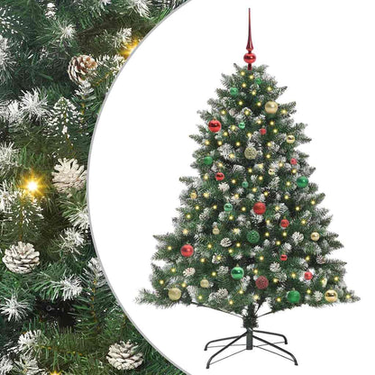 Kunstkerstboom Groen 105 x 105 x 150 cm PVC en Plastic en Staal