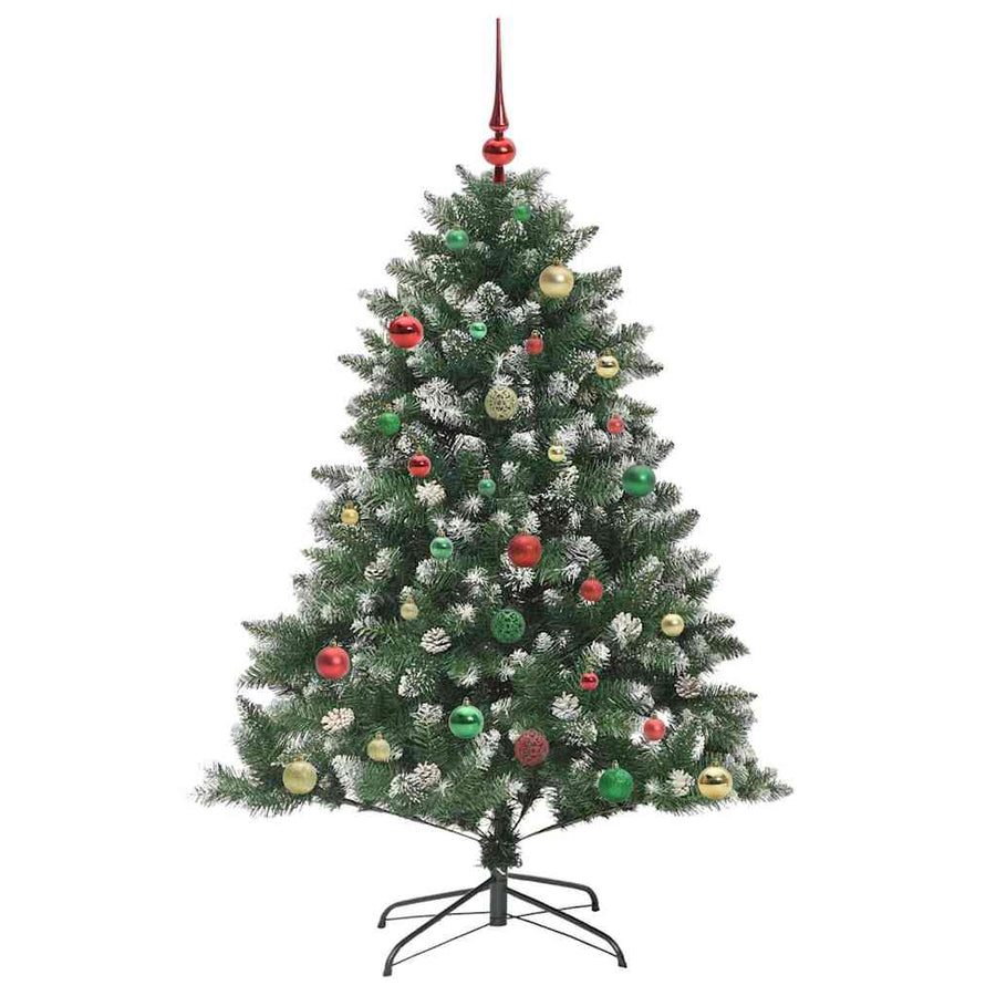 Kunstkerstboom Groen 105 x 105 x 150 cm PVC en Plastic en Staal