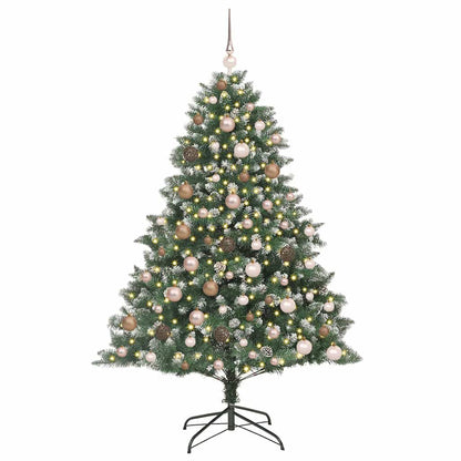 Kunstkerstboom met 300 LED Groen 180 cm PVC en Plastic en Staal