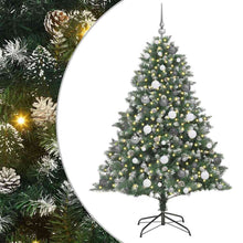 Kunstkerstboom met LED -striplichten Groen 180cm PVC