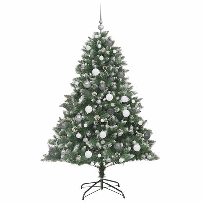 Kunstkerstboom met LED -striplichten Groen 180cm PVC