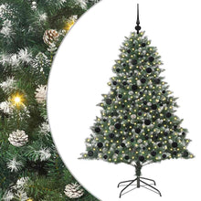 Kunstkerstboom Groen 126 x 126 x 180 cm PVC en Plastic en Staal