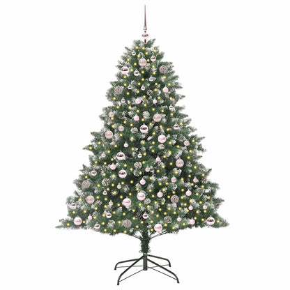 Kunstkerstboom Groen 126 x 126 x 180 cm PVC en Plastic en Staal