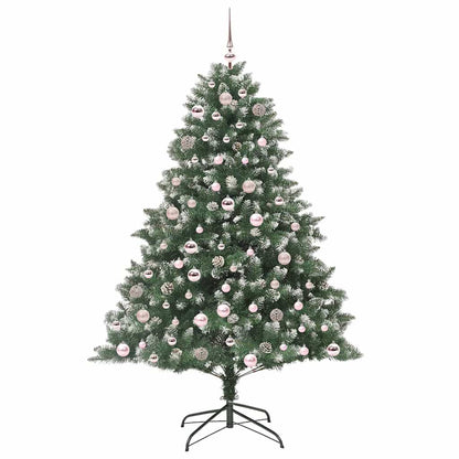 Kunstkerstboom Groen 126 x 126 x 180 cm PVC en Plastic en Staal