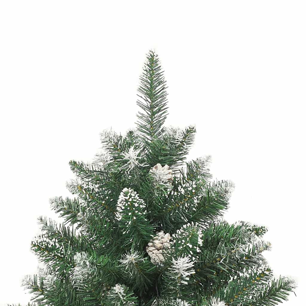 Kunstkerstboom Groen 126 x 126 x 180 cm PVC en Plastic en Staal