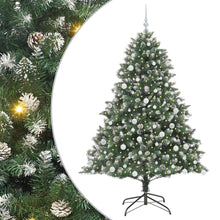 Kunstkerstboom Groen 126 x 126 x 180 cm PVC en Plastic en Staal