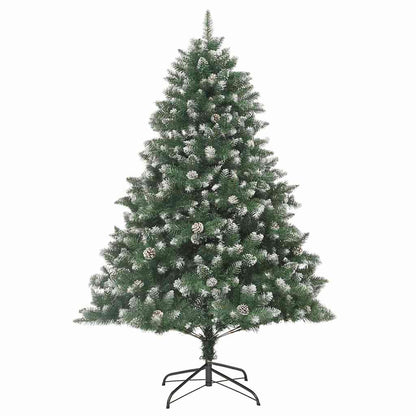 Kunstkerstboom Groen 126 x 126 x 180 cm PVC en Plastic en Staal