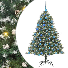 Kunstkerstboom Groen 126 x 126 x 180 cm PVC en Plastic en Staal