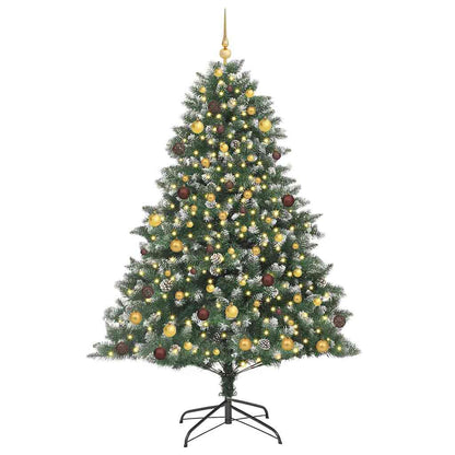 Kunstkerstboom met 300 LED Groen 210 cm PVC en Plastic en Staal